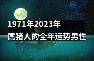 1971年2025年属猪人的全年运势男性
