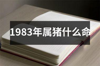 <h3>1983年属猪什么命