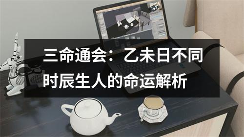 <h3>三命通会：乙未日不同时辰生人的命运解析