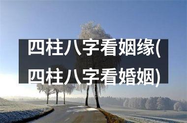<h3>四柱八字看姻缘(四柱八字看婚姻)