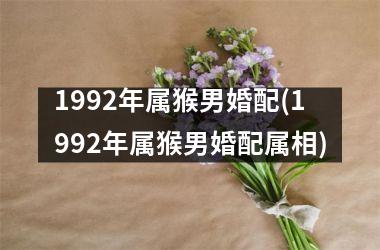 <h3>1992年属猴男婚配(1992年属猴男婚配属相)