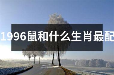 <h3>1996鼠和什么生肖配