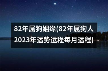 82年属狗姻缘(82年属狗人2023年运势运程每月运程)