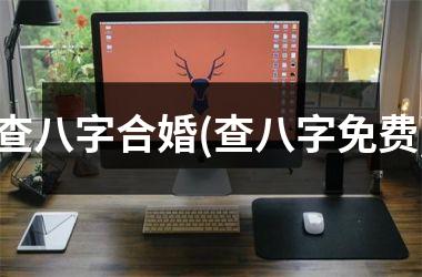 查八字合婚(查八字免费)