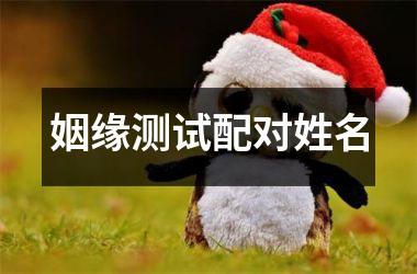 <h3>姻缘测试配对姓名