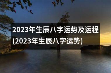 2023年生辰八字运势及运程(2023年生辰八字运势)