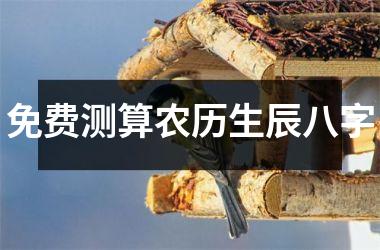 <h3>免费测算农历生辰八字