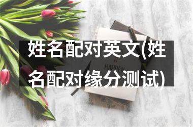 <h3>姓名配对英文(姓名配对缘分测试)