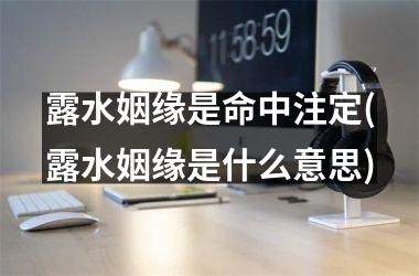 <h3>露水姻缘是命中注定(露水姻缘是什么意思)