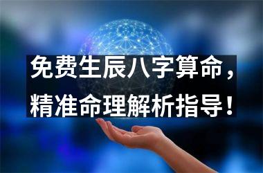 免费生辰八字算命，精准命理解析指导！