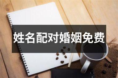 <h3>姓名配对婚姻免费
