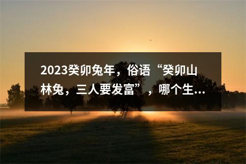 2025癸卯兔年，俗语“癸卯山林兔，三人要发富”，哪个生肖要发富
