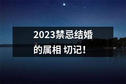 2025禁忌结婚的属相切记！