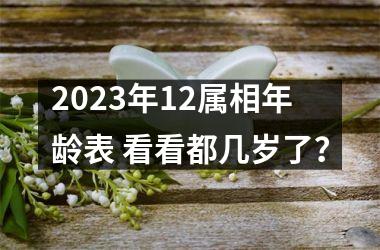 2025年12属相年龄表 看看都几岁了？