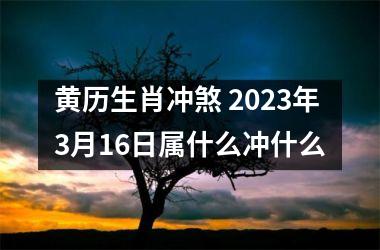 黄历生肖冲煞 2023年3月16日属什么冲什么