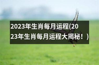 2023年生肖每月运程(2023年生肖每月运程大揭秘！)