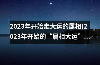 2025年开始走大运的属相(2025年开始的“属相大运”盘点)