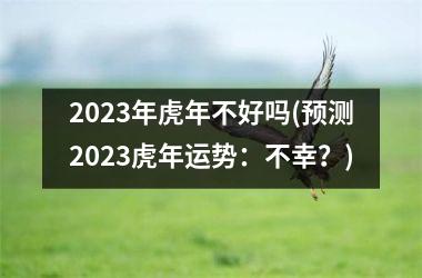 2023年虎年不好吗(预测2023虎年运势：不幸？)