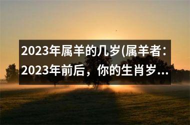 2023年属羊的几岁(属羊者：2023年前后，你的生肖岁数是何时迎来高峰的？)