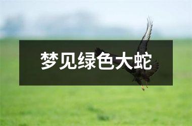 <h3>梦见绿色大蛇