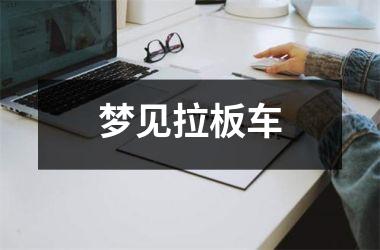 <h3>梦见拉板车