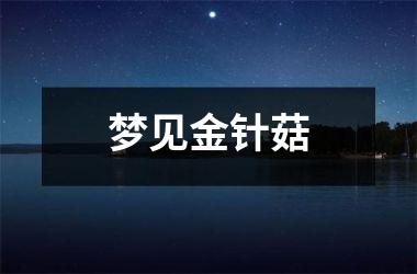 <h3>梦见金针菇