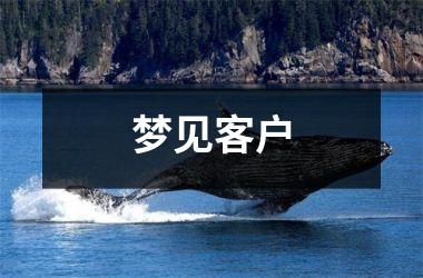 <h3>梦见客户