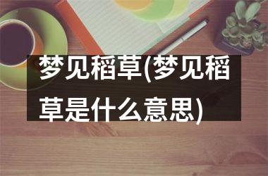 <h3>梦见稻草(梦见稻草是什么意思)