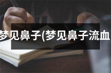 <h3>梦见鼻子(梦见鼻子流血)
