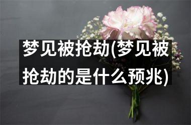 梦见被抢劫(梦见被抢劫的是什么预兆)