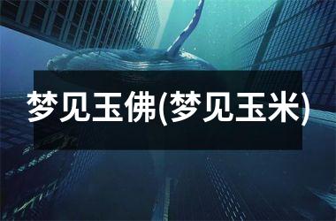 <h3>梦见玉佛(梦见玉米)