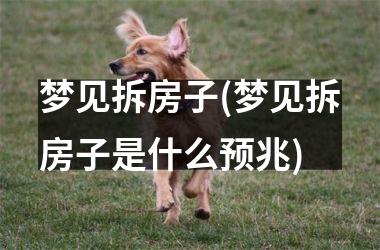 梦见拆房子(梦见拆房子是什么预兆)
