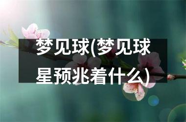 <h3>梦见球(梦见球星预兆着什么)