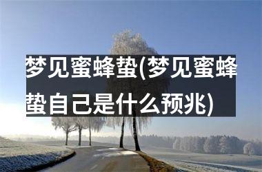 梦见蜜蜂蛰(梦见蜜蜂蛰自己是什么预兆)