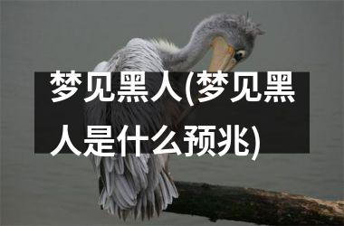 梦见黑人(梦见黑人是什么预兆)