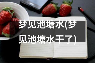 <h3>梦见池塘水(梦见池塘水干了)