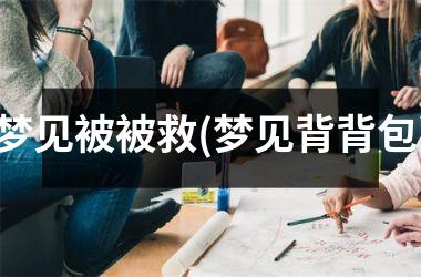 <h3>梦见被被救(梦见背背包)