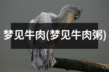 <h3>梦见牛肉(梦见牛肉粥)