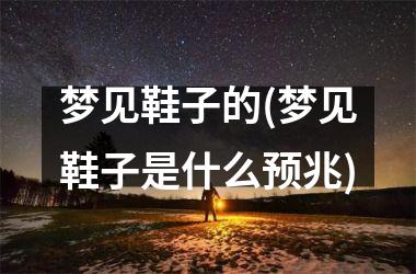 <h3>梦见鞋子的(梦见鞋子是什么预兆)