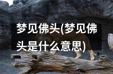 <h3>梦见佛头(梦见佛头是什么意思)