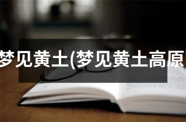 <h3>梦见黄土(梦见黄土高原)