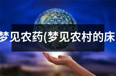 <h3>梦见农药(梦见农村的床)