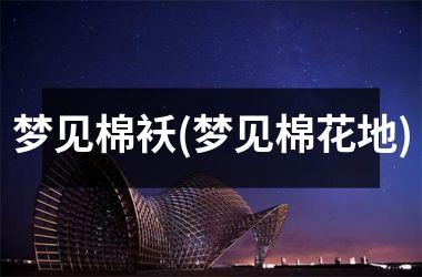 <h3>梦见棉袄(梦见棉花地)