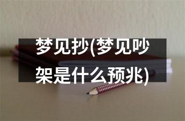 <h3>梦见抄(梦见吵架是什么预兆)