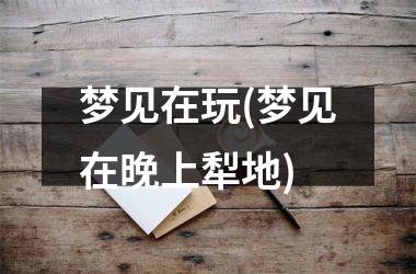 <h3>梦见在玩(梦见在晚上犁地)