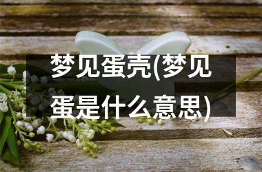 <h3>梦见蛋壳(梦见蛋是什么意思)