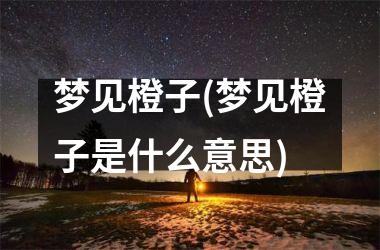 <h3>梦见橙子(梦见橙子是什么意思)