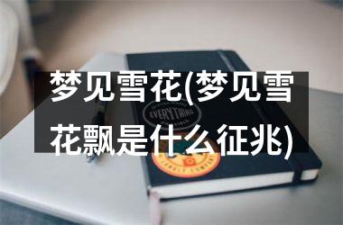 <h3>梦见雪花(梦见雪花飘是什么征兆)