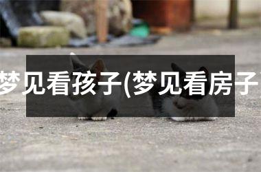 <h3>梦见看孩子(梦见看房子)