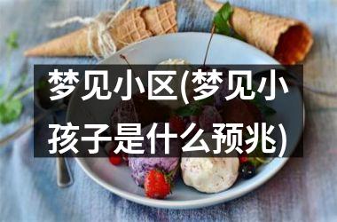 <h3>梦见小区(梦见小孩子是什么预兆)